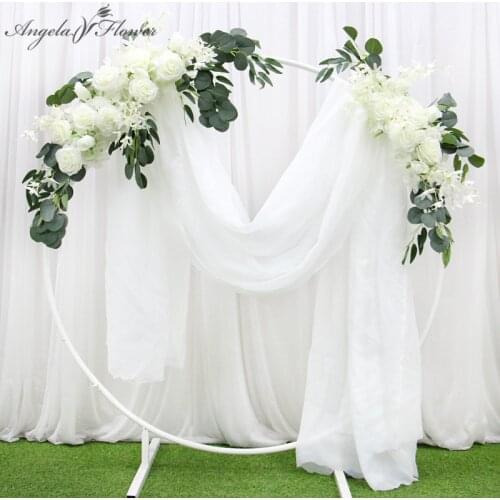 Rose Orchid Eucalyptus Garland Flower Artificial Wreath Partry Wedding Arch Decor Flower Row Arranment Set Room Home Accessories