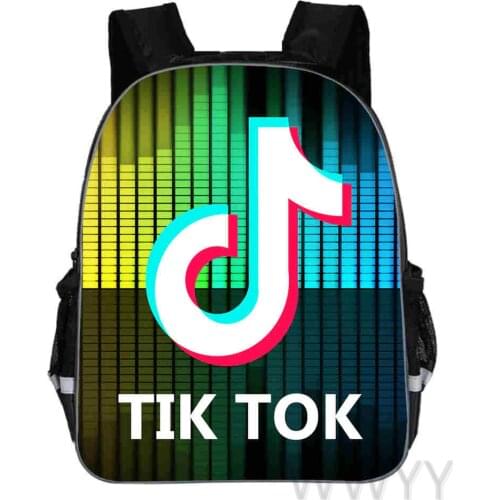 TIK TOK Printing Backpack Kids Boys Cartoon School Bags Children Girls Preschool Baby Kindergarten Bag