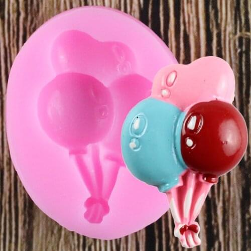 DIY Balloon Silicone Molds Birthday Fondant Cake Decorating Tools Gumpaste Chocolate Cupcake Candy Clay Moulds Baking Moulds