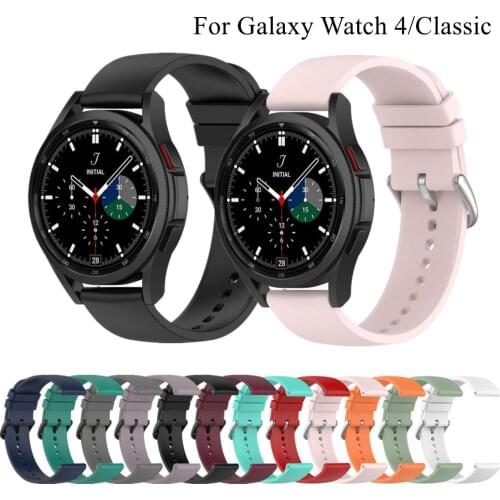 20mm 22mm Watch Strap for Samsung Galaxy 4 40 44mm Smartwatch Band Silicone Wristband for Galaxy Watch 4 Classic 42 46mm Bracele