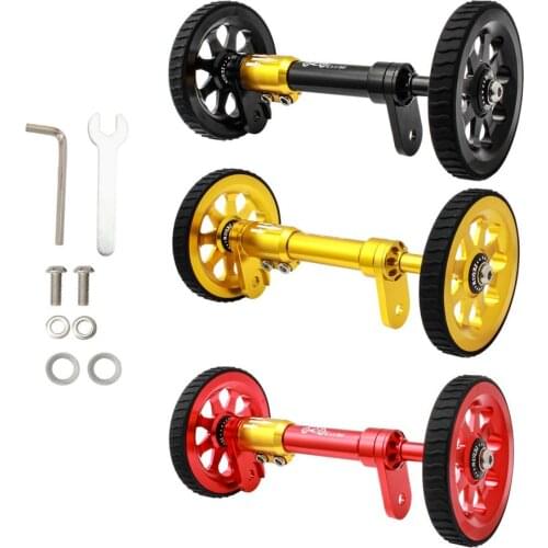 Folding Bicycle Easy Wheel With Aluminum Alloy Telescopic Rod Bracket Compatible With A Variety Of Brackets Simple Wheel 2 Wheel