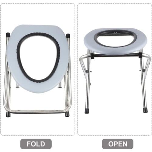 Elderly Chair Foldable Bathroom Toilet Chair Portable Toilet Stool Potty Chair For The Old Women Mobile Squatting Chair Shower