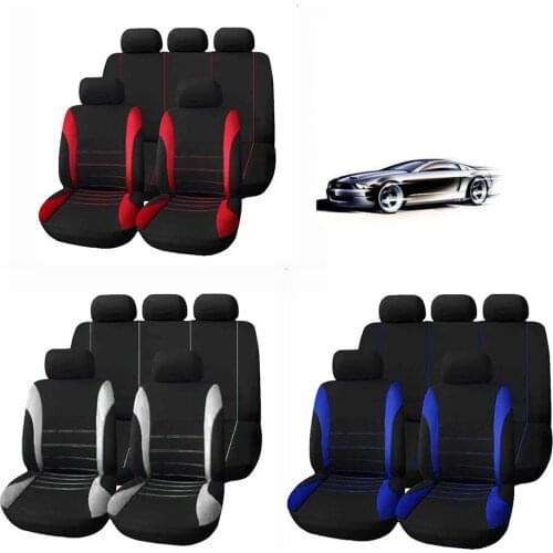 Universal 9Pcs Universal Car Seat Covers Cloth Art Car Assessoire Interior Decoration Protect Cover for Little x3 Toyota Avensis