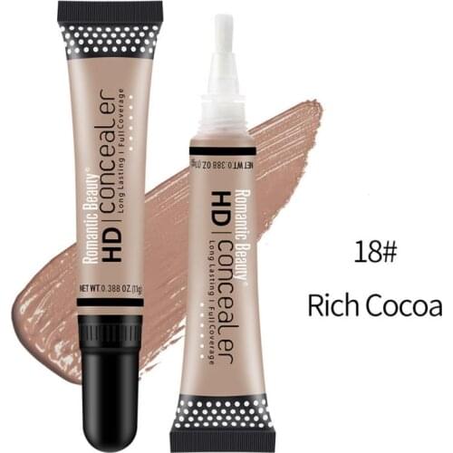 12-color Concealer Waterproof Lasting Cover Acne Dark Circles Brighten Skin Colour Liquid Foundation Makeup
