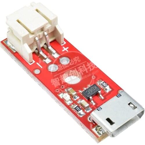 3.7V 500mA LiPo Charger Basic Micro USB Lithium Lipo Cell Battery Charging Module with Charging Circuit LED Indicator JST Socket