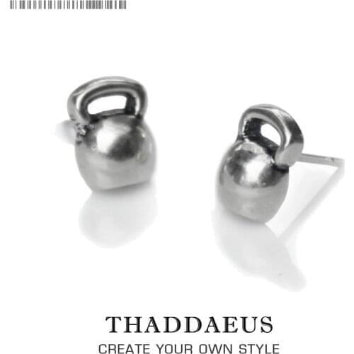Stud Earrings Kettlebells,Europe Sporty Glam Fashion Good Jewerly For Women,2017 Gift In 925 Sterling Silver,Super Deals