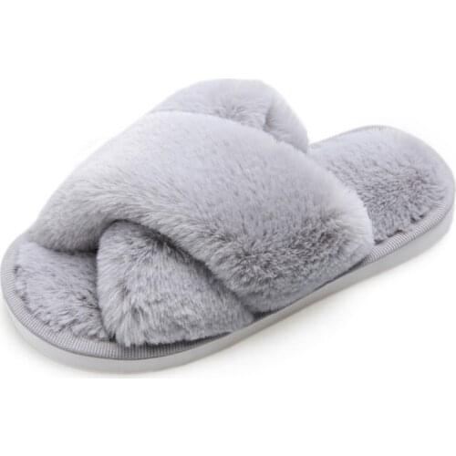 Winter Indoor Slippers Women Warm Bedroom Open Toe Slippers Girl Fashion Plus Velvet Home Shoes Comfortable Cartoon Slides