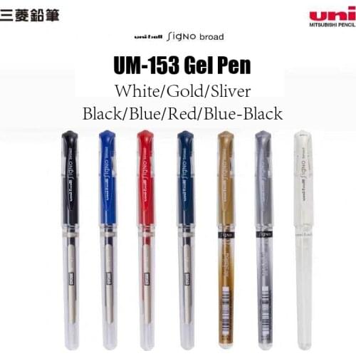 1pcs/3pcs Japan uni ball Signo Broad UM-153 1.0mm Gel Pen Student Office Wedding Hand-painted Artist 7 colors Available