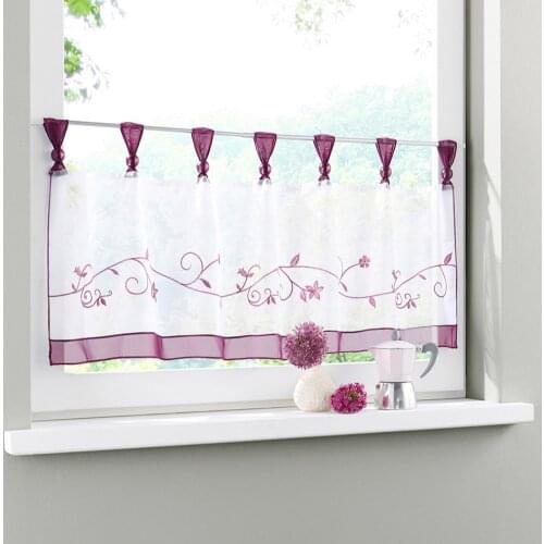 1 Pcs Window Curtain Valance Short Design Decoration For Kitchen Home Cafe Room J2Y