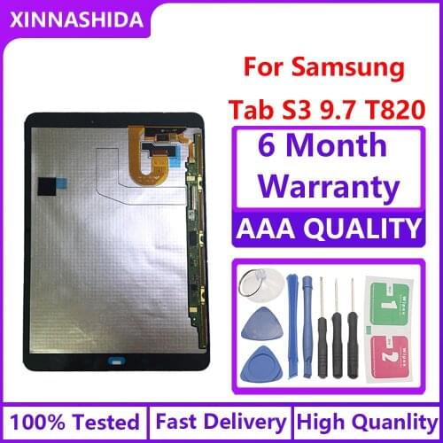 100% For Samsung GALAXY Tab S3 9.7 T820 T825 T827 LCD Display with Touch Screen Digitizer Sensors Full Assembly Panel