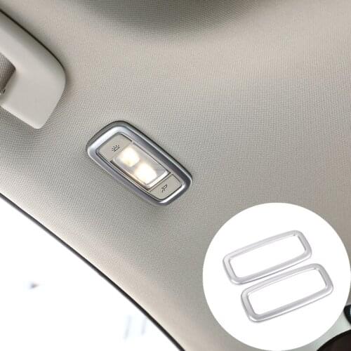 For BMW 5 Series G30 530li 2017-2018 Car Accessories ABS Matt Interior Rear Row Car Roof Reading Light Frame Trim 2pcs