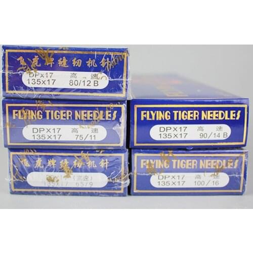 100pcs/lot Flying Tiger DPX17,Industrial Sewing Machine Needles Stainless Steel,90/14B,110/18,160/23