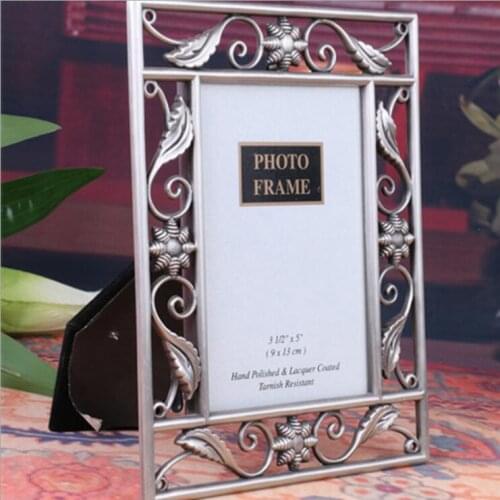 5inch alloy metal classic photo frames vintage home decorative frame family photo frame glass picture frames baby XC067