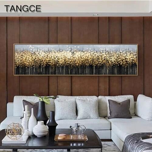 Abstract Canvas Painting Yellow Leaf Posters Saudi Classic Wall Art Modern Canvas Wall Pictures for Living Room Bedroom Decor