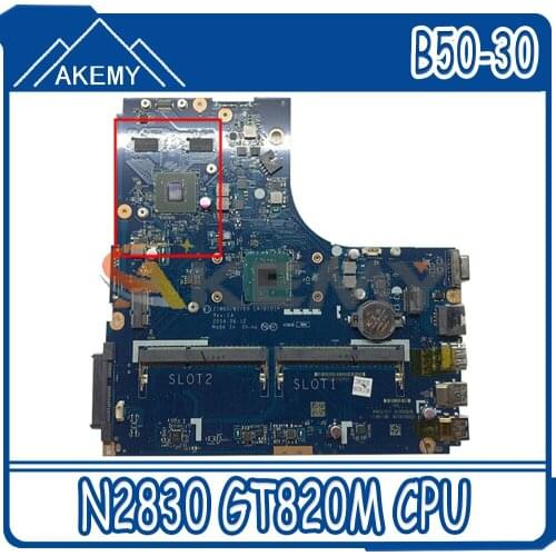 Akemy ZIWB0/B1/E0 LA-B101P Is Suitable For Lenovo B50-30 Laptop Motherboard CPU N2830 GT820M (without fingerprint) 100% Test