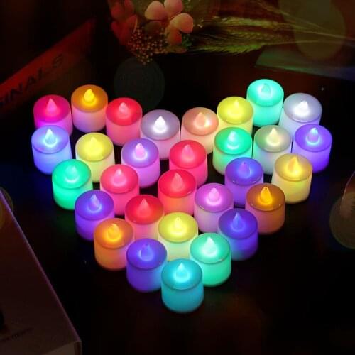 6/1pc Flameless LED Tealight Tea Candles Wedding Light Romantic Candles Lights for Birthday Party Wedding Decorations