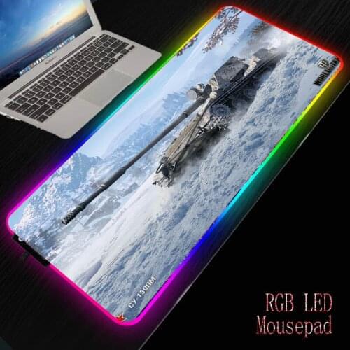 Mairuige World of Tanks Gaming RGB Large Thicken Mouse Pad Gamer Big Mouse Mat Computer Mousepad Led Backlight Keyboard Desk Mat