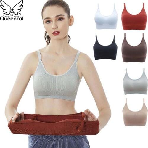 Queenral Push Up Bras For Women Lingerie BH Bralette Wireless Bra Soutien Gorge Femme Underwear Padded Seamless Brassiere Vest