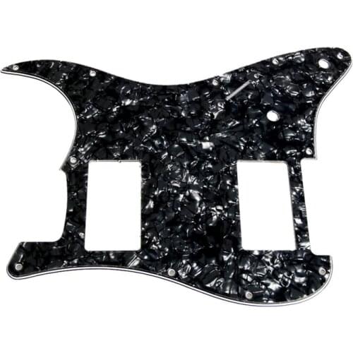 Black Pearl 3Ply Guitar Pickguard Strat HH 2 Humbucker