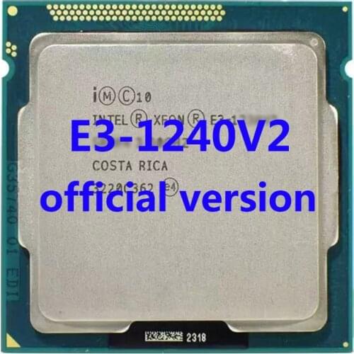 E3-1240V2 Official Version Intel Xeon E3 1240V2 3.4Ghz/3.8Ghz 4-Core 8MB Cache 69W LGA1155 CPU Processor For B75/H61 Motherboard