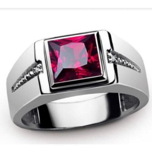 New Style Inlaid Zircon Geometric Ring Fashion Creative Wild Popular Luxury Mens Atmosphere Jewelry Simple Square Gift Accesso