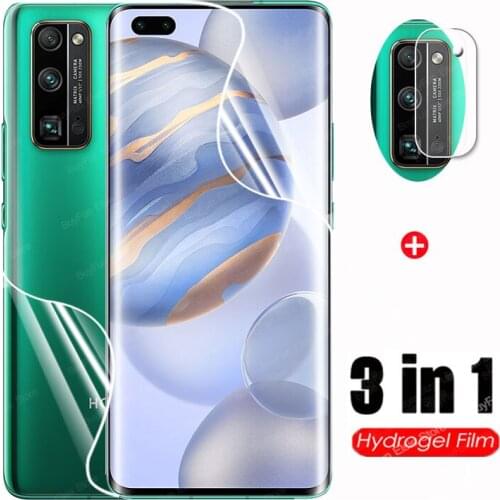 3 in 1 Hydrogel Film For Huawei Honor 30 Pro Plus Screen Protector & Camera Lens For Honor30 Pro+ Protective Film Not Glass
