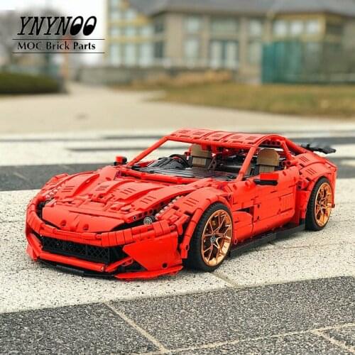 NEW RC Remote Control Car MOC-41271 F12 Super Sports Car Race Car MOC Building Blocks Bricks Kit Model Kids Toys Christmas Gifts
