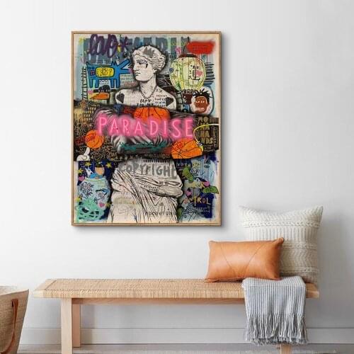 Graffiti Art Posters and Prints on the Wall Canvas Portrait Venus Painting the Famous Artwork Picture for Living Room Home Decor