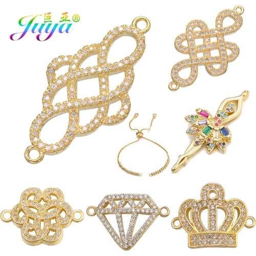 Juya DIY Fine Jewelry Supplies Connector Charms Accessories Supplies For Women Bracelet Necklace Earring Making Material
