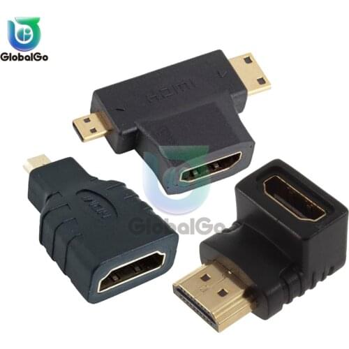 1080P Mini Male HDMI To Micro HDMI Female Extension Adapter Female To Male F-M HDMI Cable Adapter Converters Extender for HDTV