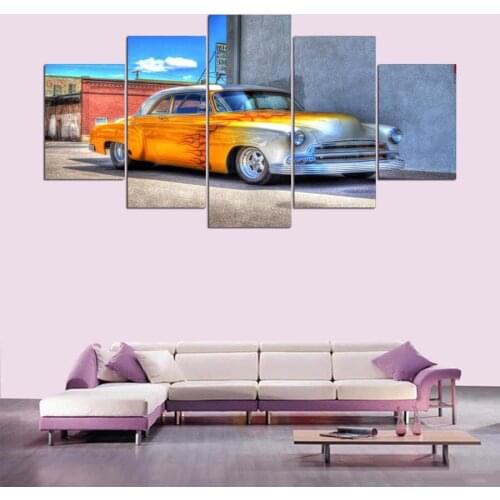 Fashion Wall Modular Picture Home Decoration 5 Panel Car Canvas Art Prints Poster Living Room Modern Oil Paintings Artwork