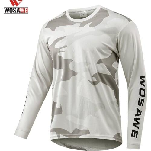 WOSAWE Mens Downhill Jerseys Motorcycle Jersey Mountain Bike MTB Shirts Offroad DH Motocross Sportwear Racing Bike