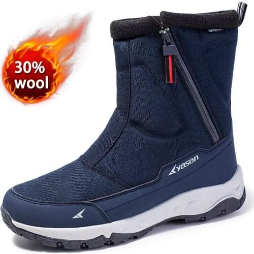 2021 Winter New Thick Couple Snow Boots Plus Mens Warm Side Zipper Outdoor Casual Short Boots Cold Resistance Men Cotton Shoes