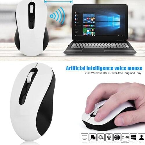 AI Voice control Mouse Wireless Rechargeable Novelty Input Search Translation GDeals