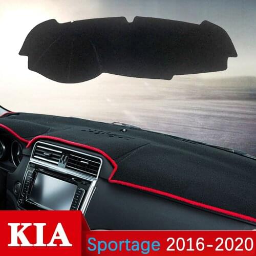 Slip Mat Car Accessories Dashboard Cover Pad Sunshade Dashmat Carpet for Kia Sportage 2016 2018 2019 Front Windshield QL Other