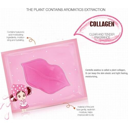New Hot Crystal Collagen Gel Anti-Aging Lips Patches Moisturizing Lip Masks Lighten Lip Color SMR88