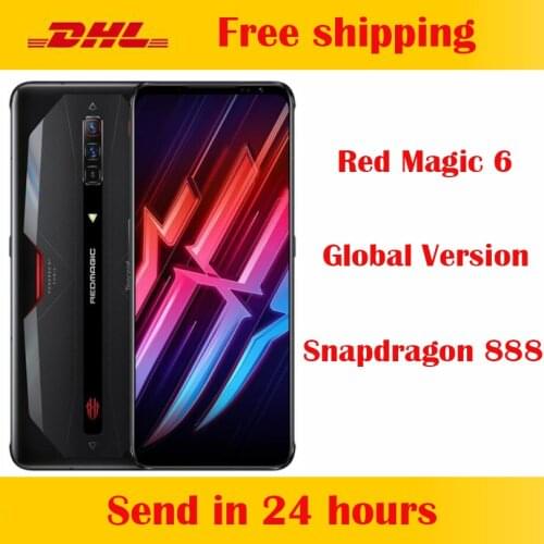 New Official Original Global Version Red Magic 6 5G Smartphone Snapdragon888 6.8inch AMOLED 165Hz 65W 5050Mah Super Charge