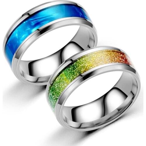 New Fashion Micro-inlay Oil Stainless Steel Rings For Men And Women Wedding Titanium Steel Rings Dropshipping