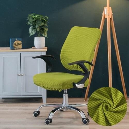 Office Computer chair cover Universal Chair Cover Elastic Spandex Fabric Pure color Split Chair Back Cover+Seat Cover 2pcs/set