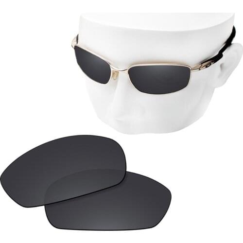 OOWLIT Polarized Replacement Lenses of Black Dark Grey for-Oakley Blender OO4059 Sunglasses