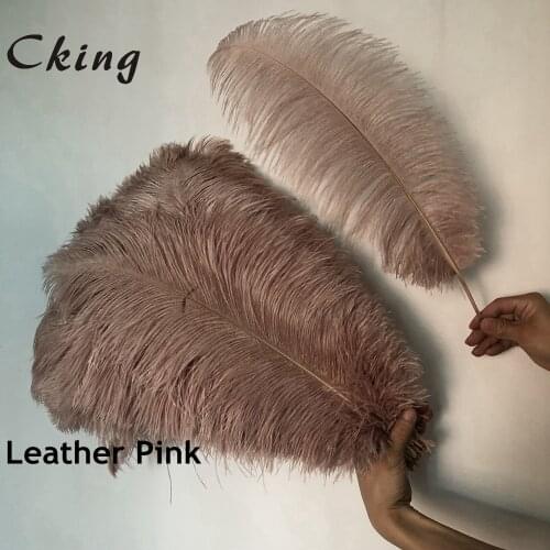 50pcs Natural Leather Pink Dyed feathers ostrich plumes DIY large ostrich feathers party Wedding feathers for crafts Decorations
