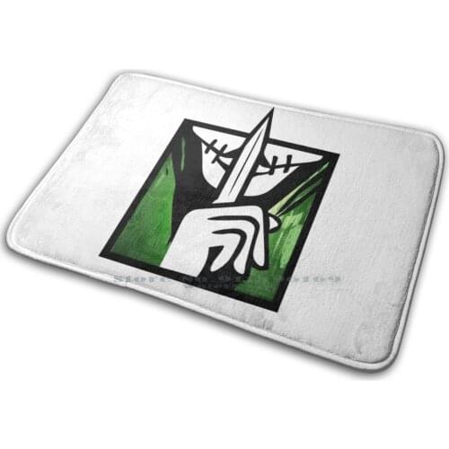 R6-Caveira Mat Rug Carpet Anti-Slip Bedroom Entrance Door Mat Rainbow Six Iana R6 Logo R6 Proleague Ela Lesion Zofia Mozzie