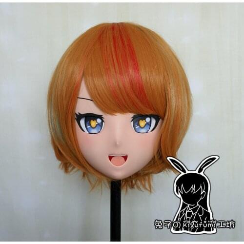 RB6519)Quality Handmade Female Resin Cosplay Japanese Role Anime Kigurumi Crossdress Doll Transgender Mask