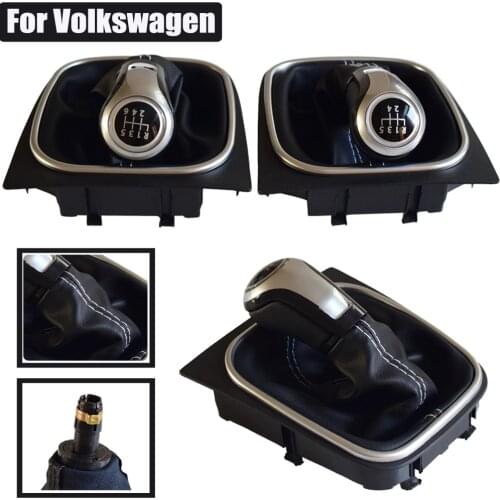 5/6 Speed Manual Gear Shift Knob Lever HandBall For VW Volkswagen Golf 5/6 MK5/6 Scirocco(2009) Octavi Gaitor Boot Leather Case