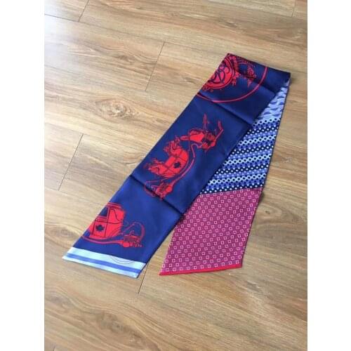 2019 new arrival fashion elegant brand 100% silk scarf long shawl 156*20 cm hand made roll wrap for women lady free shipping