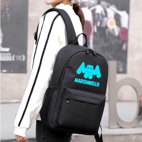 DJ Marshmello Laptop Backpack For USB Charging Schoolbag Boy Girl Teenagers Avengers Backpack School Bag Student Book Bag