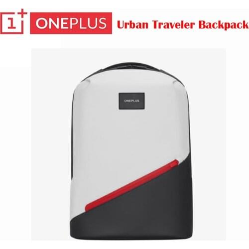Original New Official OnePlus Urban Traveler Backpack Charcoal Charcoal Black Arctic White 9 Number Of Pockets And Compartments
