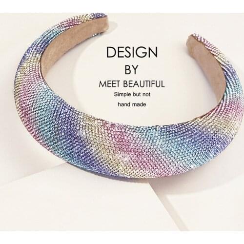 Silver color Clear crystal wedding headdress baroque diamante hairbands for women headbands hair jewelry hair accessories