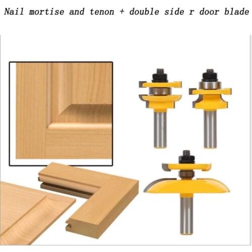High grade 3-piece woodworking milling cutter engraving machine woodworking knife kitchen door knife cabinet door knife nail ten
