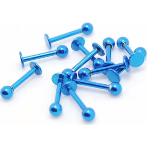 Lip piercing jewelry blue color labret body jewelrys 10pcs